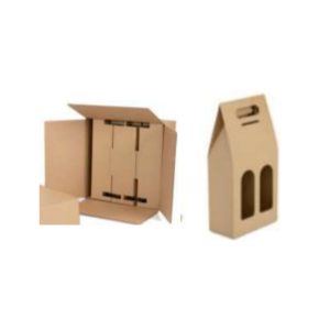 Caja de cartón Kraft especial envios 2 botellas