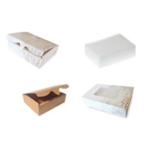 Cajas cartón pastas blancas sin impresión