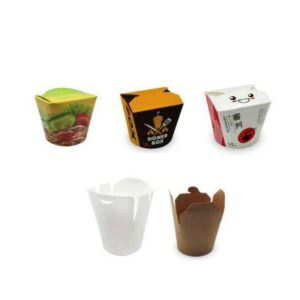 Envases cartón Blancos con tapa Noodle Boxes