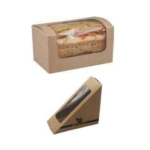 Envase con tapa y ventana para bocadillos