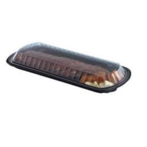 Envases PP base negra con tapa PP