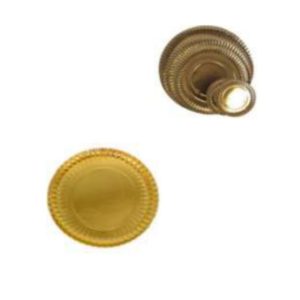 Platos cartón redondos oro