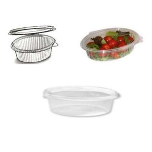 Envases PET con tapa bisagra 2 compartimentos
